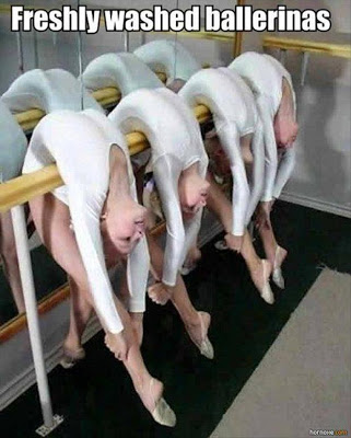 View joke - Freshly washed ballerinas