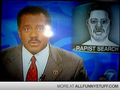 View joke - It's that awkward moment when you are presenting news about a rapist looking like you.