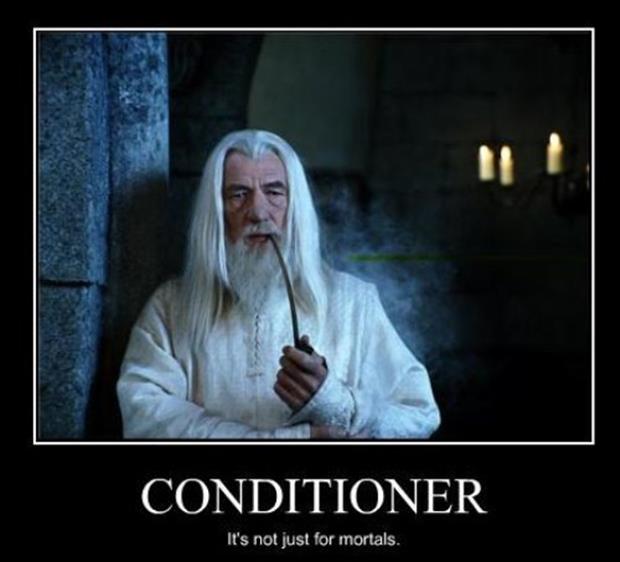 View joke - It makes sense now. Gandalf uses conditioner.